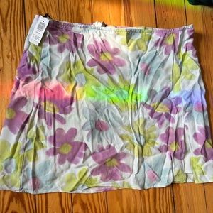 Aritzia Sunday best Tatiana mini skirt size US 12 / UK 16 with 70s flower print
